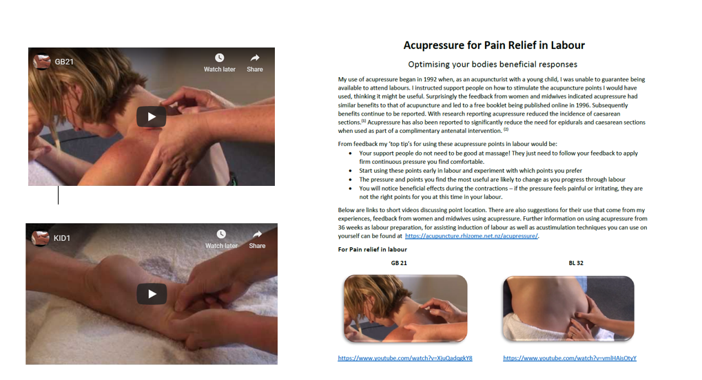 Do it yourself Acupressure for Labor and Delivery